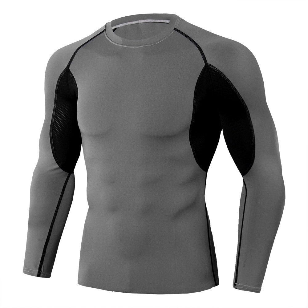 Mens Compression Fitness Tops Quick Dry - activesportslife