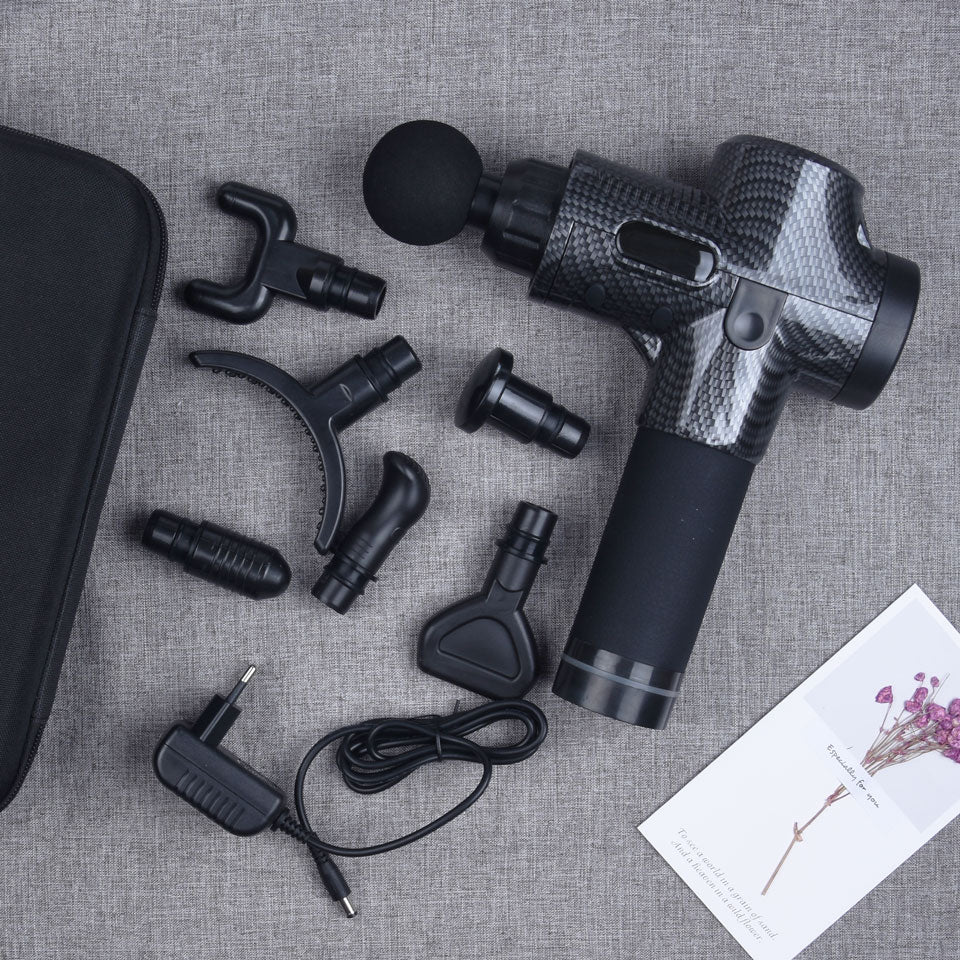 7 Heads LCD Touch 30 Speed High Frequency Massage Gun - activesportslife