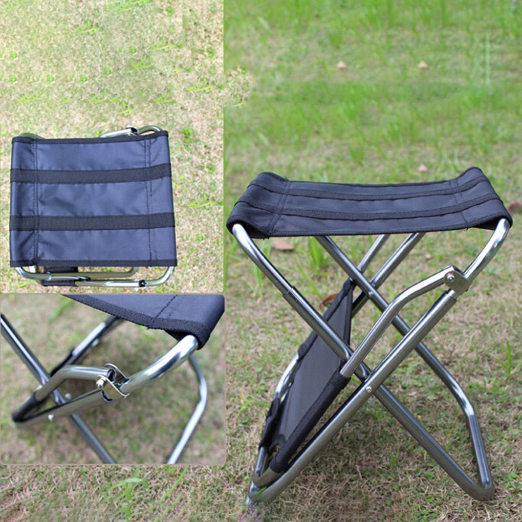 Outdoor Fishing Chair Aluminum Alloy Oxford Fabric Folding Stool Camping Hiking Foldable Seat - activesportslife