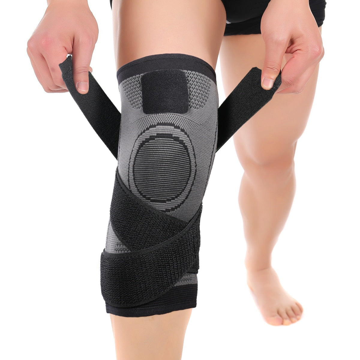 2PCS Sports Knee Pad Pressurized Elastic Knee Pads Brace Protector - activesportslife