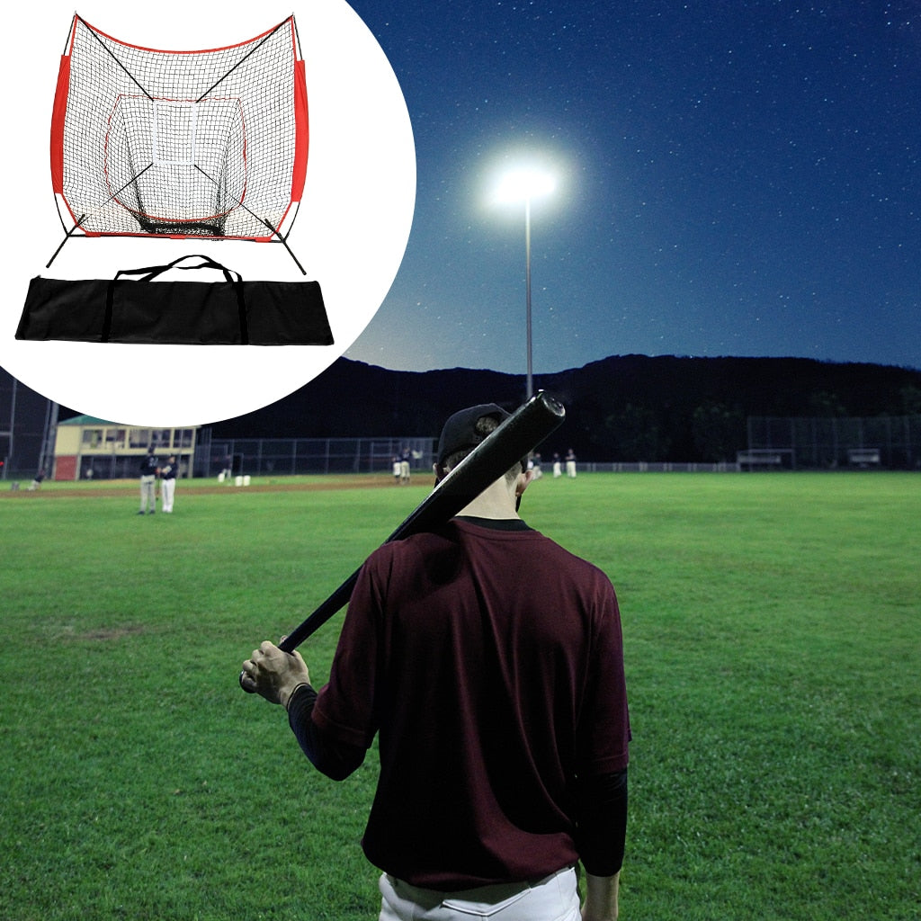 7'×7' Baseball Softball Practice Net w /Carry Bag for Training - activesportslife