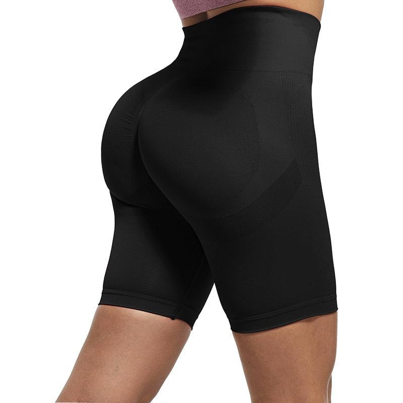 NORMOV Yoga Shorts Women High Waisted Seamless Push Up Butt Gym Shorts - activesportslife