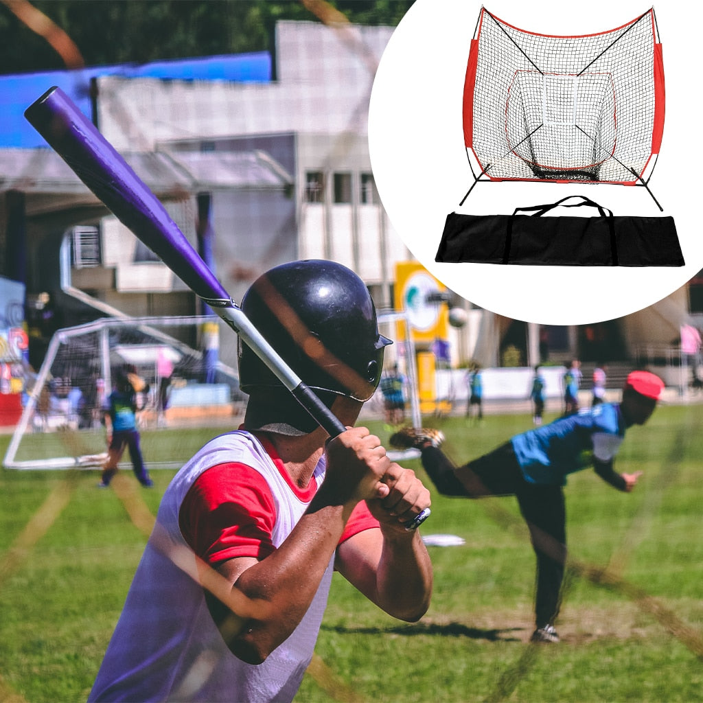 7'×7' Baseball Softball Practice Net w /Carry Bag for Training - activesportslife