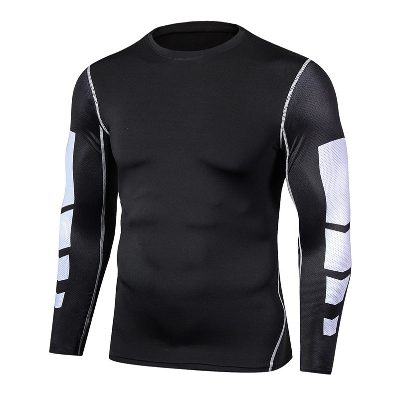 Mens Compression Fitness Tops Quick Dry - activesportslife