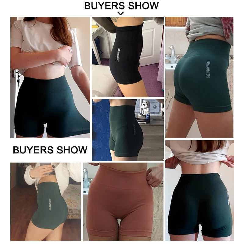 Women's High Waist Workout Sport Shorts Seamless Scrunch Butt  Gym Leggings Women - activesportslife