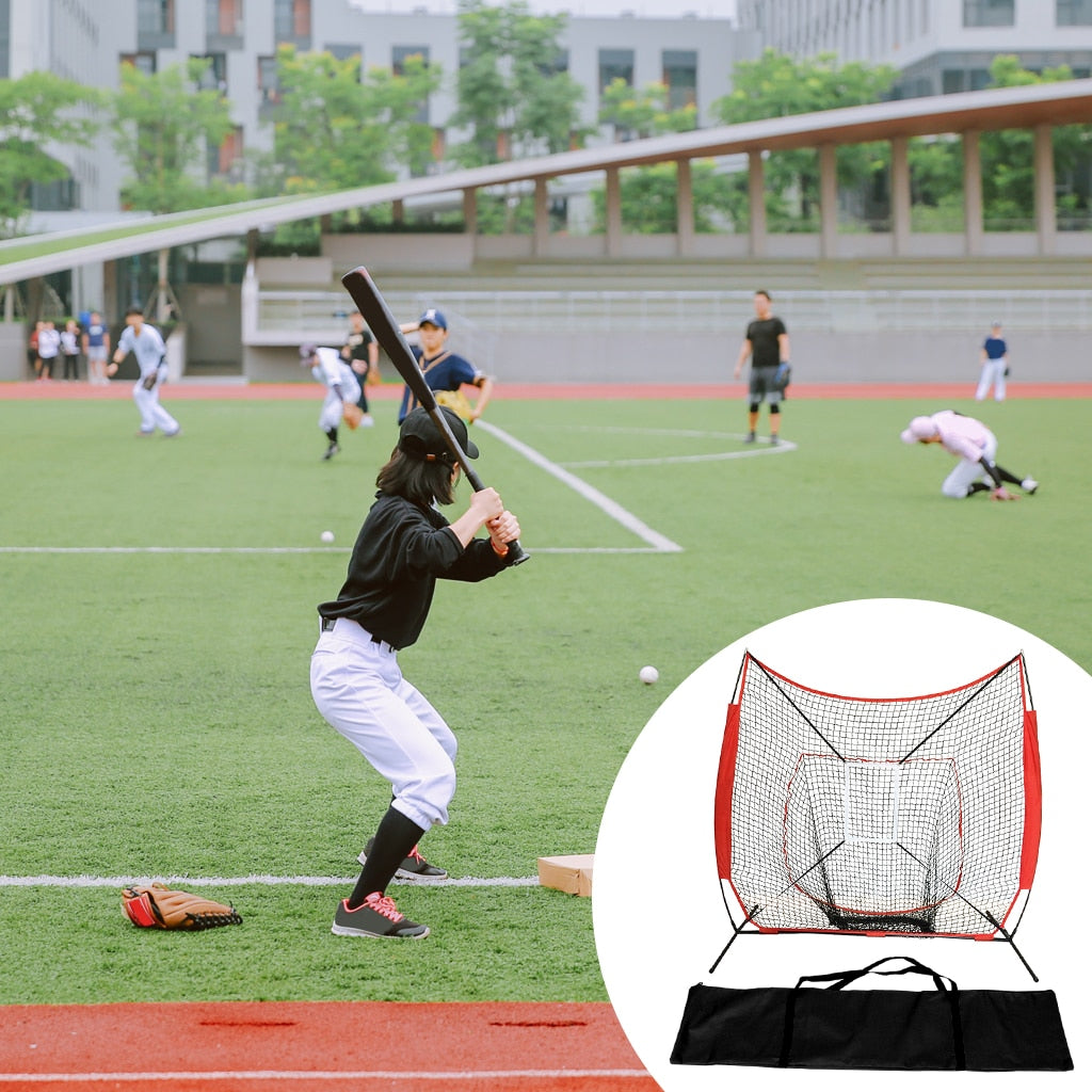 7'×7' Baseball Softball Practice Net w /Carry Bag for Training - activesportslife