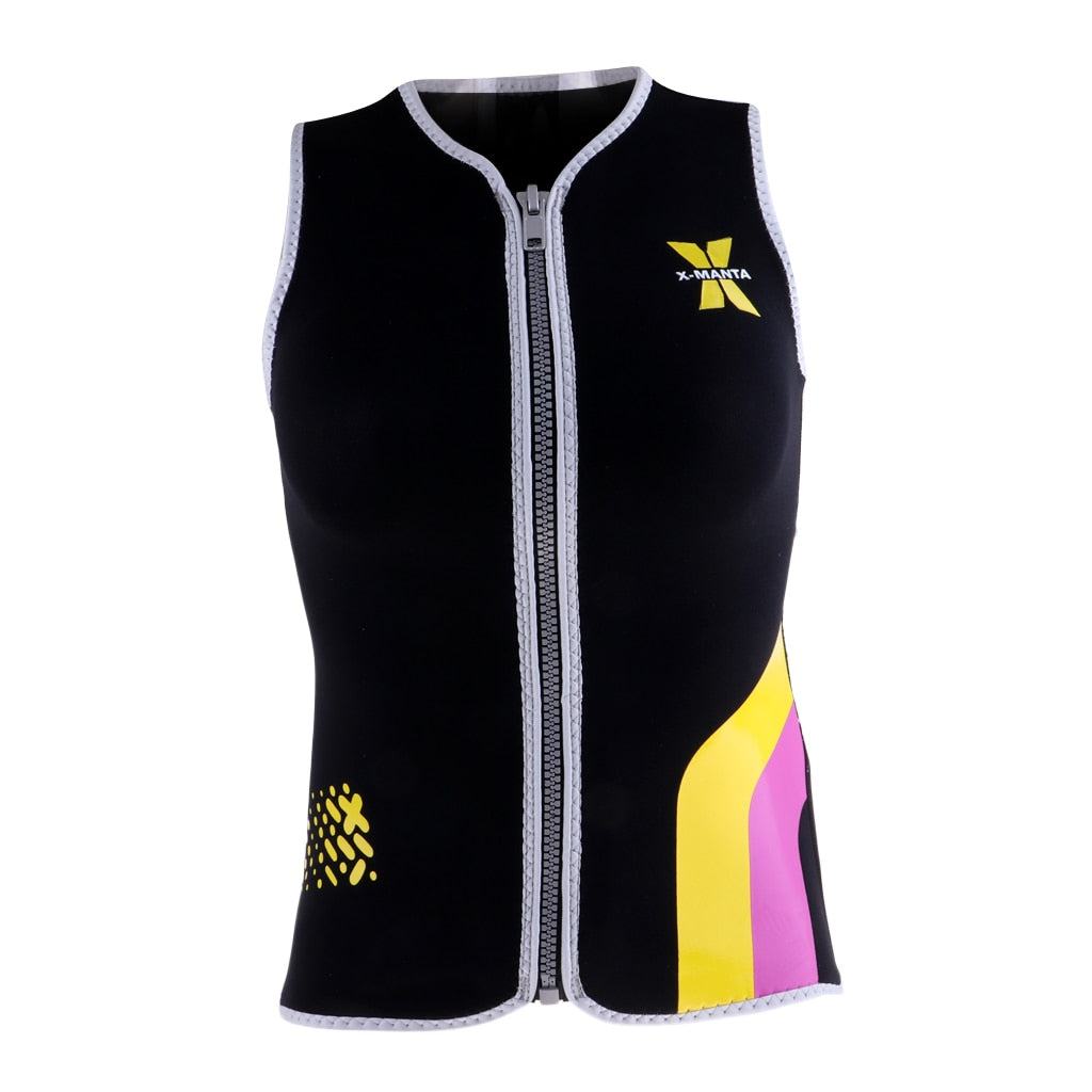 Women's Wetsuits Top Premium Neoprene 3mm Zipper Wetsuit Vest - activesportslife