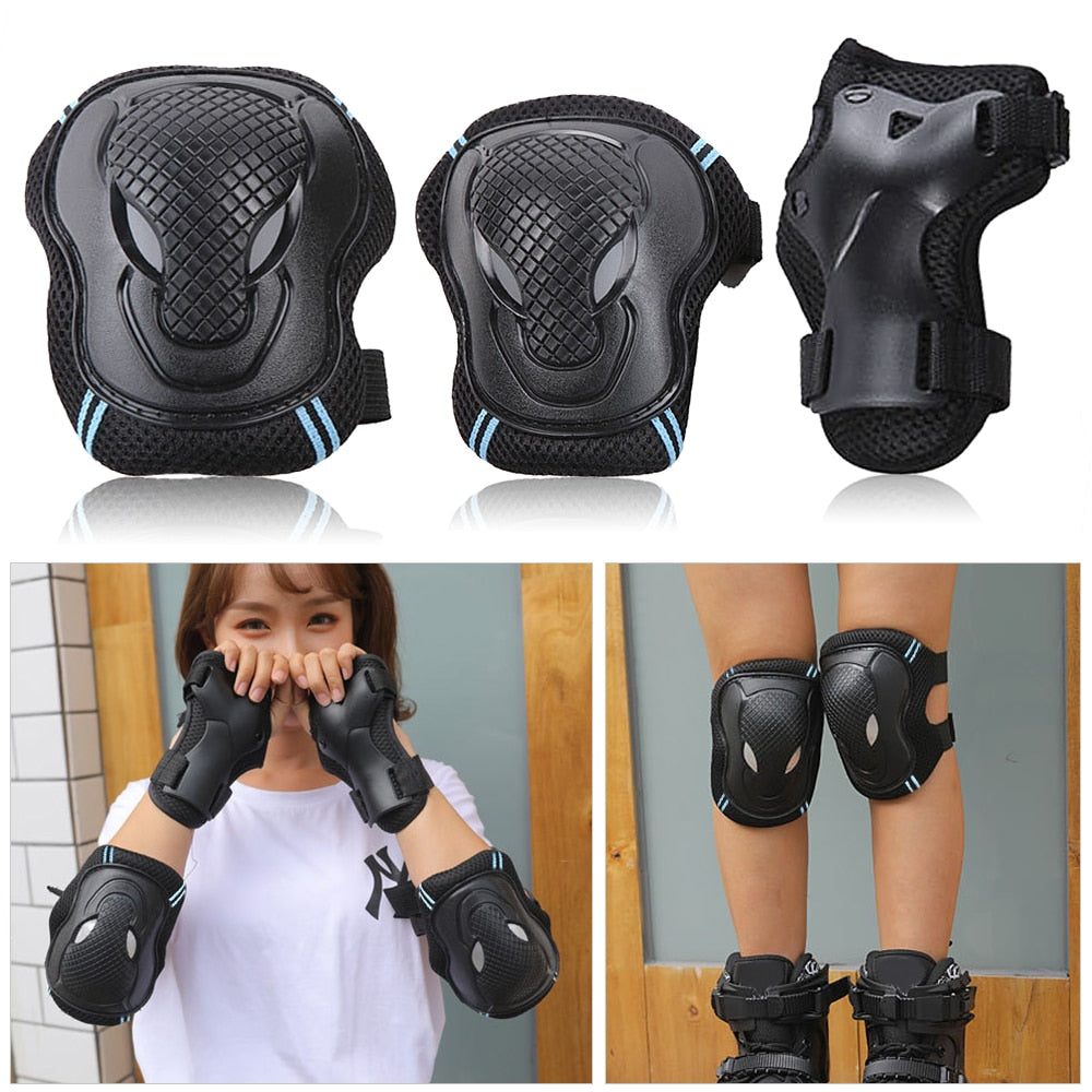 Protective Guard Equipment Set 6pcs Knee Elbow Wrist - activesportslife