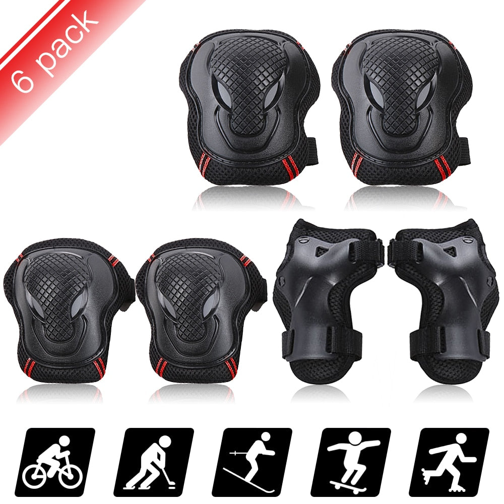 Protective Guard Equipment Set 6pcs Knee Elbow Wrist - activesportslife