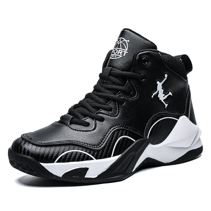 Retro Basketball Shoes for Men Lace-Up High Top Breathable - activesportslife