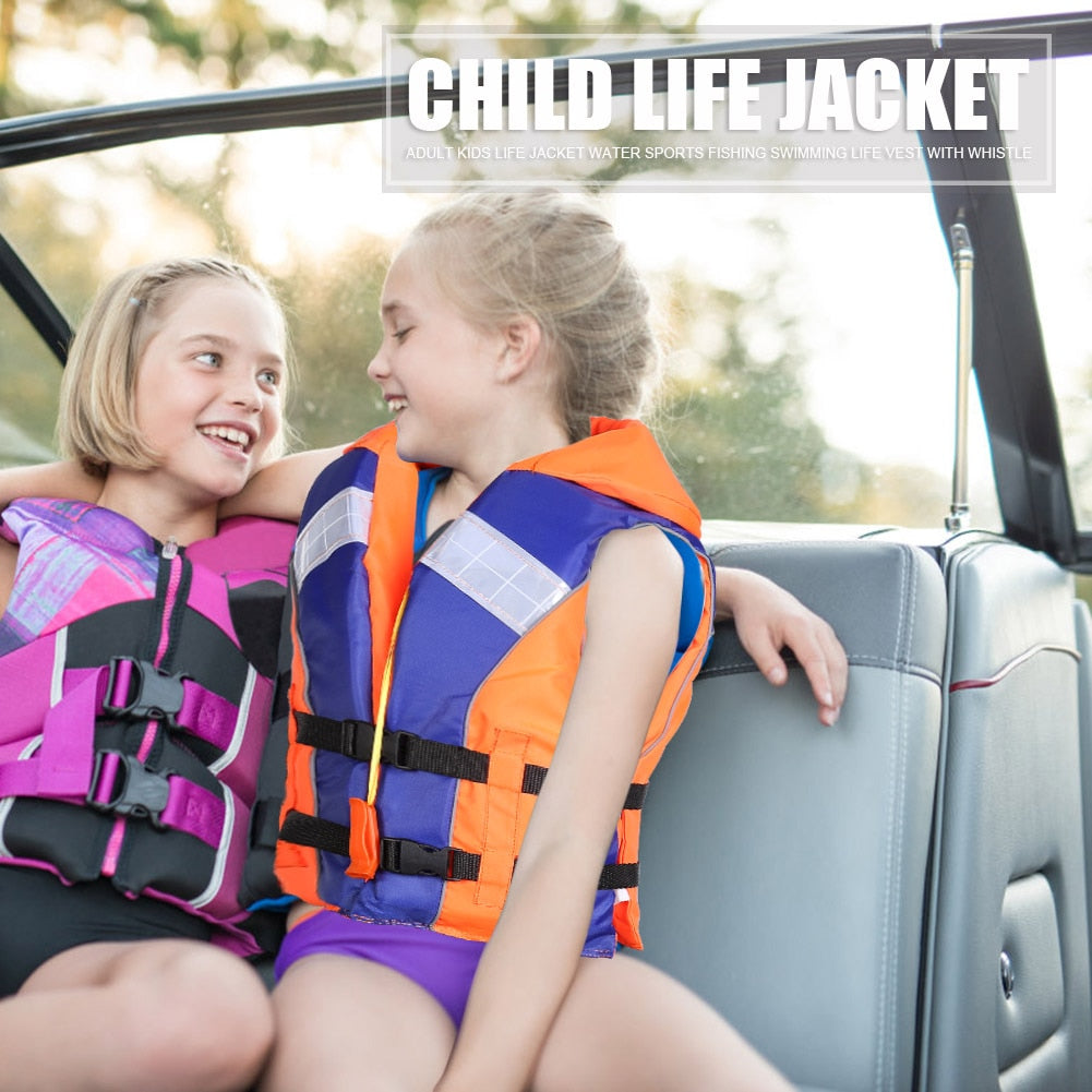 Kid Life Jackets With Whistle - activesportslife