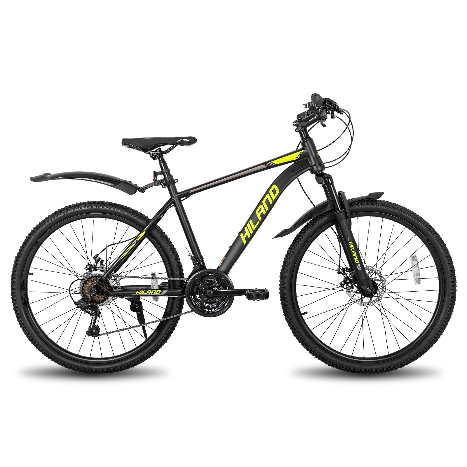 Hiland 26/27.5 Inch Mountain Bike 21 Speed Mountain Bike with Suspension Fork, Dual-Disc Brake for Men Womens Bikes - activesportslife