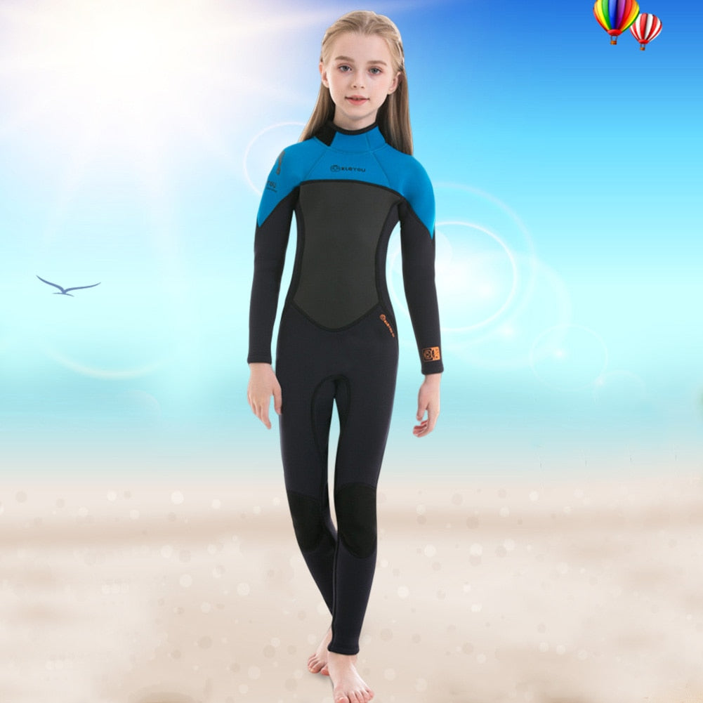 Children Diving Surfing Suit Long-Sleeved One-piece - activesportslife