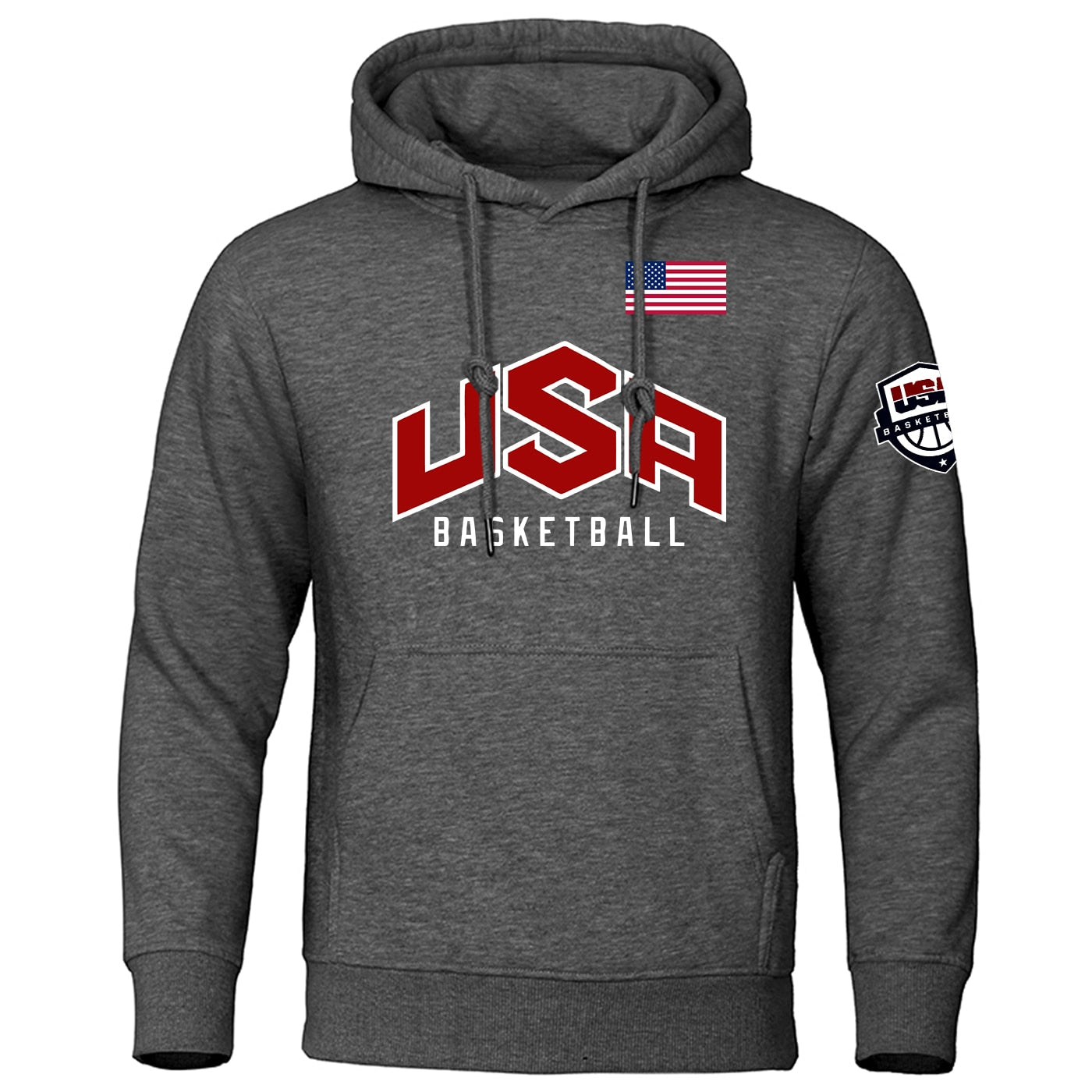 Men's USA Basketball Printed Sports Hoodie Full Sleeve Fleece - activesportslife