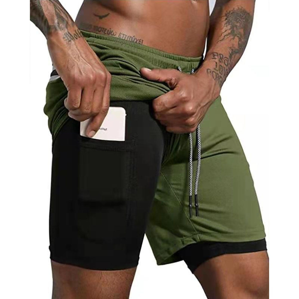 Men's Sport Shorts Double-deck - 2 In 1 - activesportslife