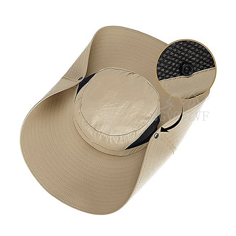 Super Wide Brim Sun Hat UPF50+ UV Protection Waterproof Large Brim Bucket Hat for Fishing Hiking Camping - activesportslife