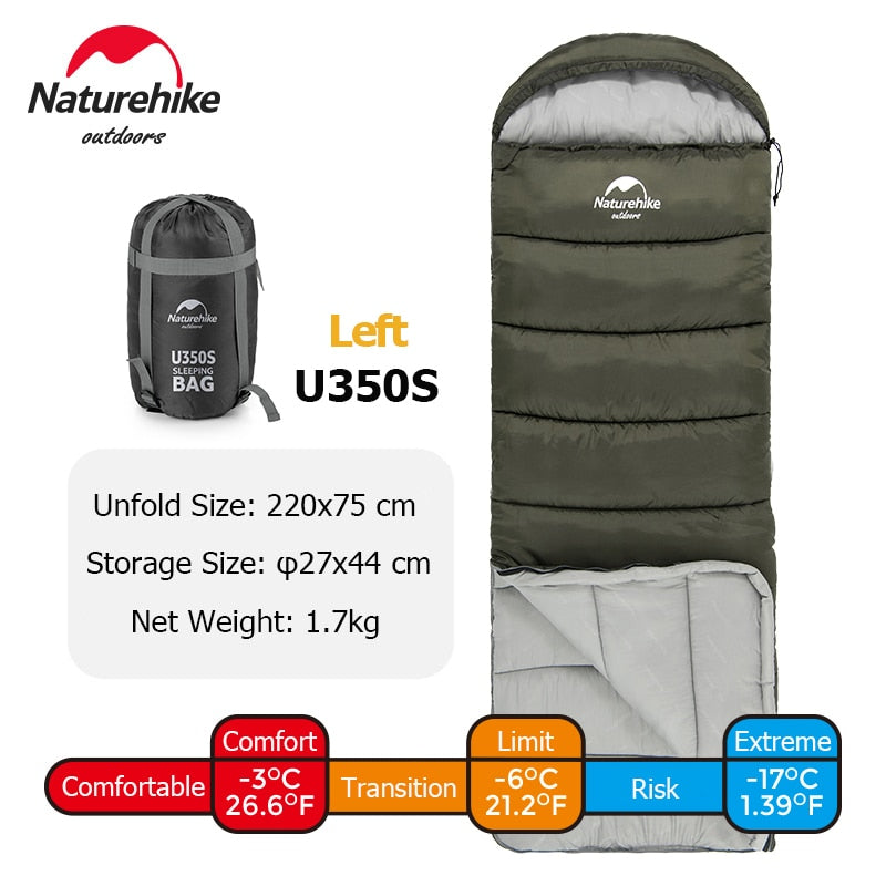 Naturehike Sleeping Bag Ultralight Cotton Sleeping Bag Waterproof Outdoor Camping - activesportslife