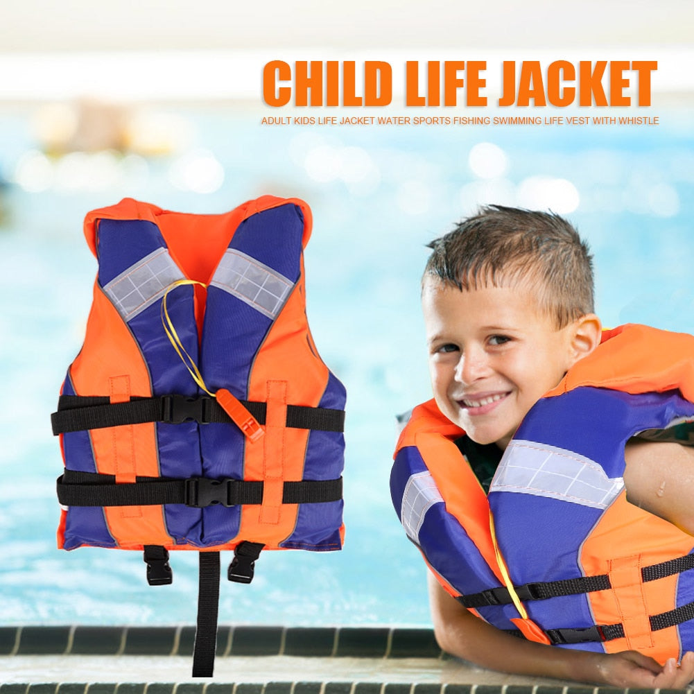 Kid Life Jackets With Whistle - activesportslife