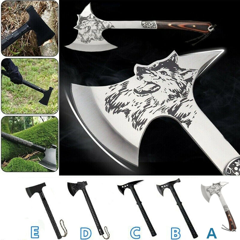 Survival Camping Axe Foldable Tactical Axe Multi Tool Emergency Gear Outdoor Tomahawk Wild Hatchet AX - activesportslife