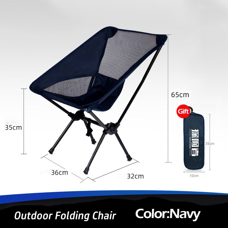 Outdoor Portable Camping Chair Oxford Cloth Folding Ultralight Chair - activesportslife