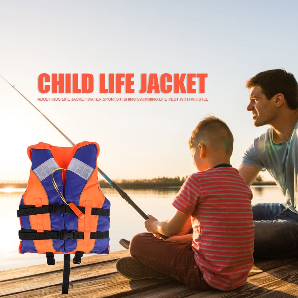 Kid Life Jackets With Whistle - activesportslife