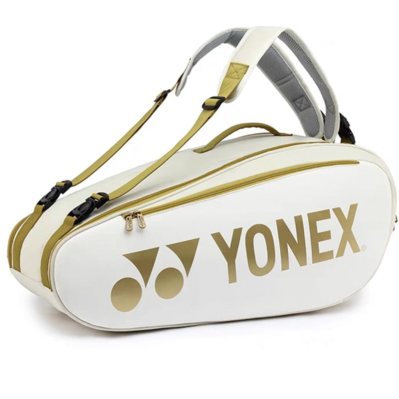 Original YONEX Ergonomic Design Tennis Backpack PU Large Racquet Bag Max 12pcs Rackets Badminton Bag for Training Equipment - activesportslife