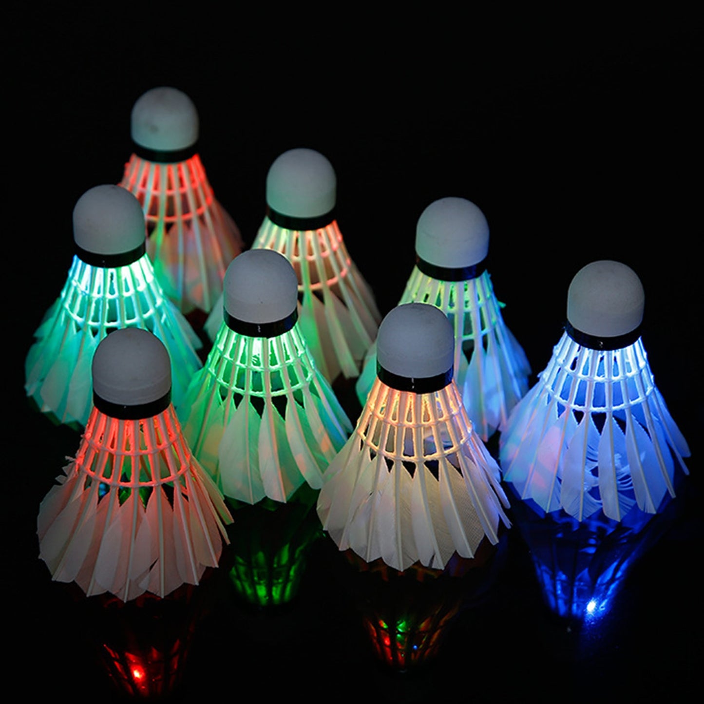 6pcs Badminton Night Colorful LED ShuttleCock