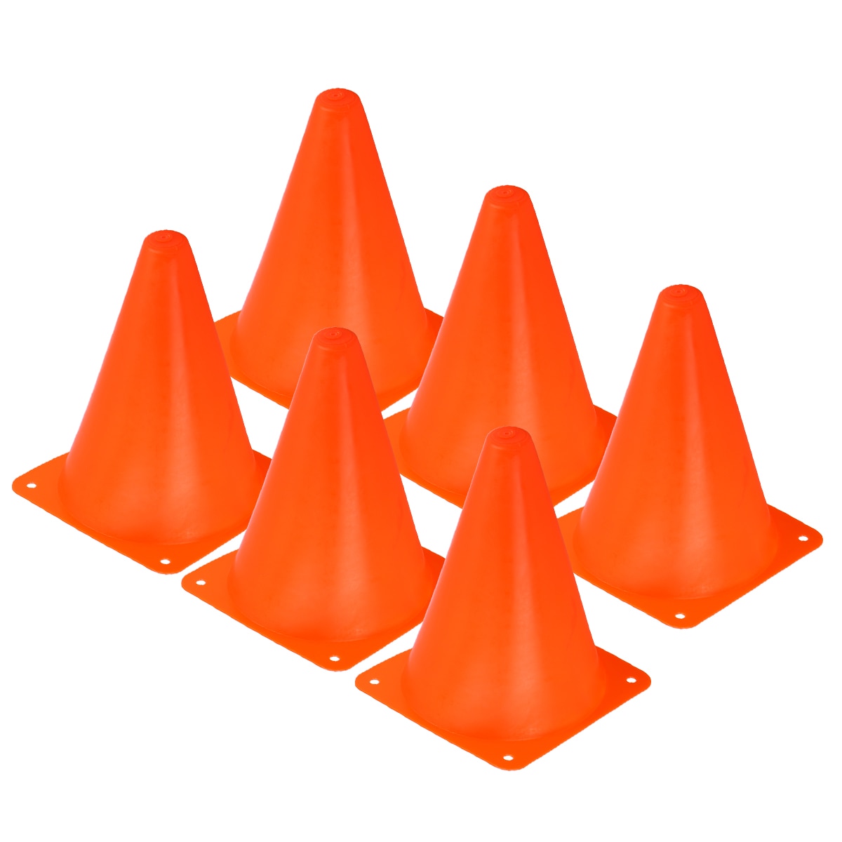 12 PCS Football Soccer Rugby Training Cones Outdoor Sports Obstacles Barriers for Kids Outdoor Gaming and Activity (Orange) - activesportslife