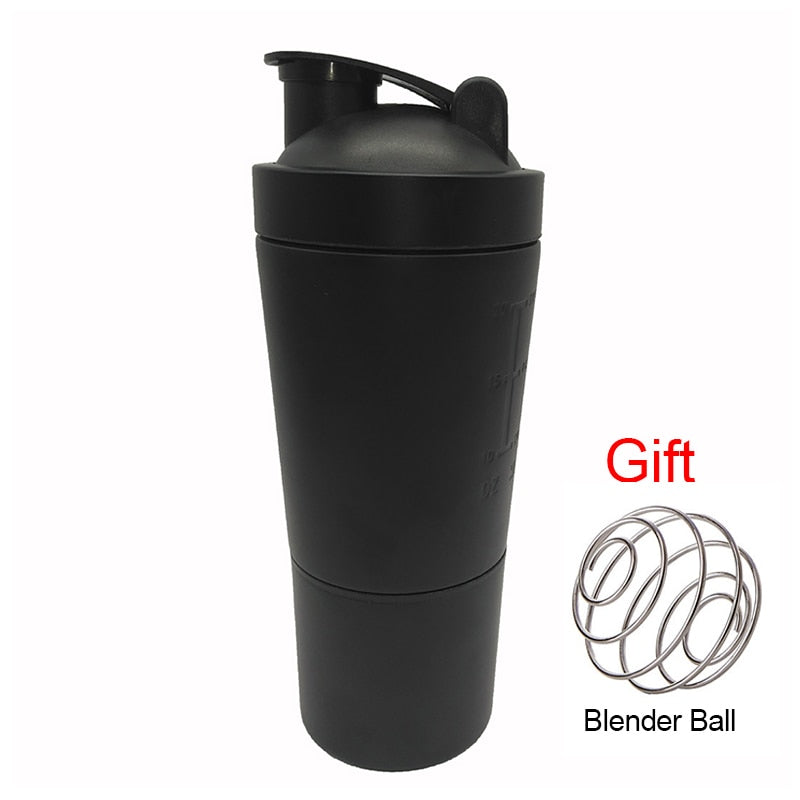 Stainless Steel Shaker Bottle Whey Protein Blender Mixing Bottles Gym Sport Travel - activesportslife