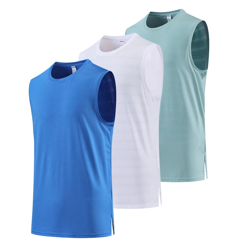 Quick Dry Fitness Tank Top Men Bodybuilding Sleeveless Shirt - activesportslife