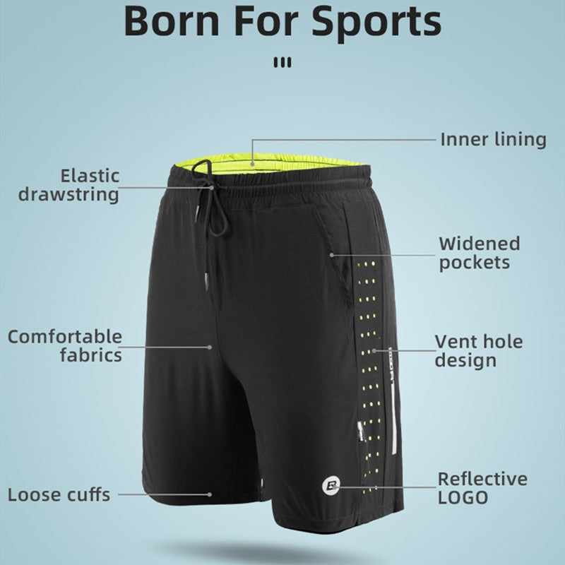 ROCKBROS Running/Exercise Shorts Spandex Breathable - activesportslife