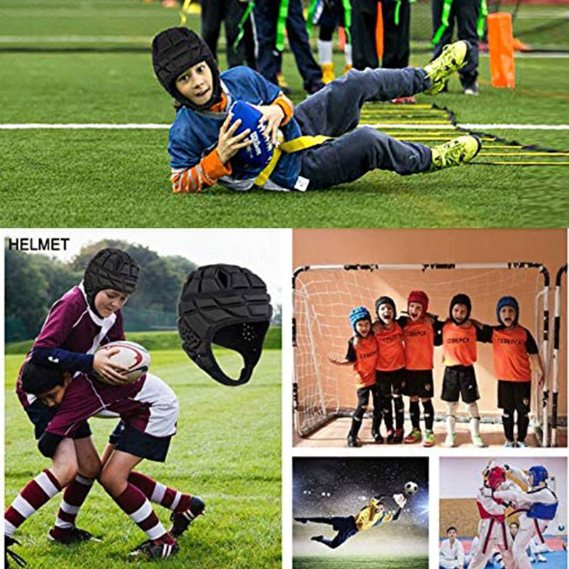 Kids and Adult Professional Soccer Goalkeeper Helmet Sports Rugby Scrum Cap Head Guard Goalie Protector 3 Options - activesportslife