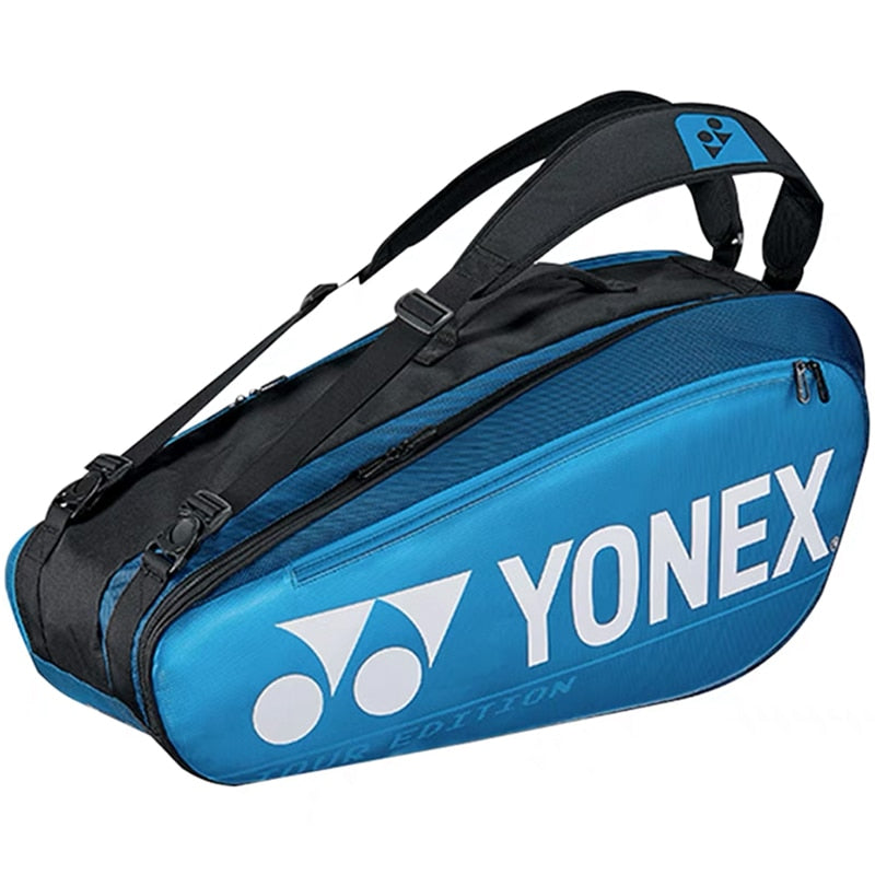 Original YONEX Ergonomic Design Tennis Backpack PU Large Racquet Bag Max 12pcs Rackets Badminton Bag for Training Equipment - activesportslife