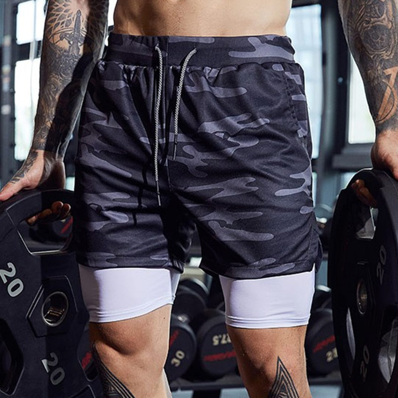 Men's Sport Shorts Double-deck - 2 In 1 - activesportslife