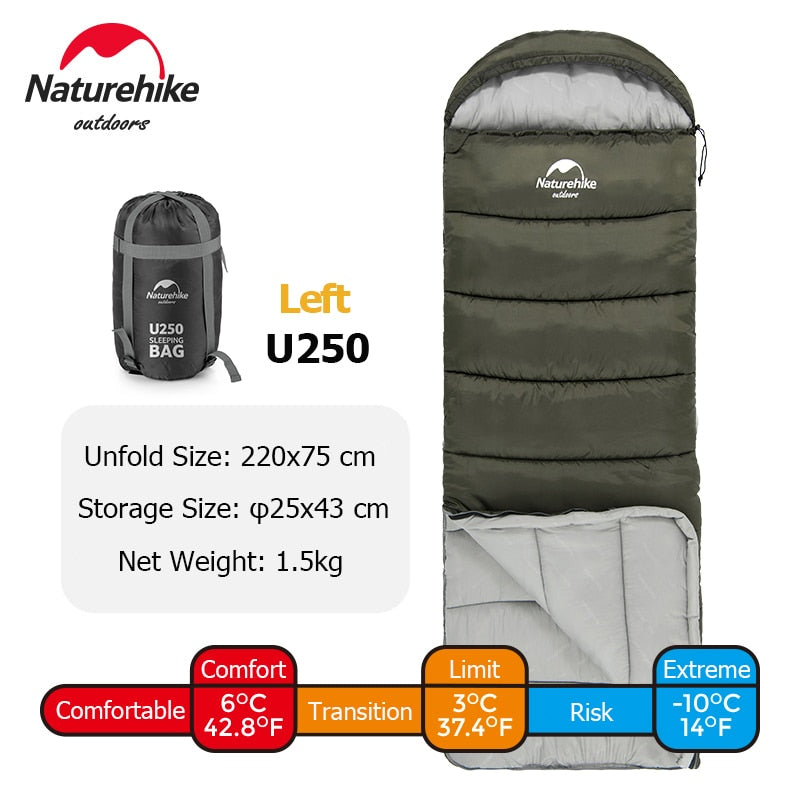 Naturehike Sleeping Bag Ultralight Cotton Sleeping Bag Waterproof Outdoor Camping - activesportslife