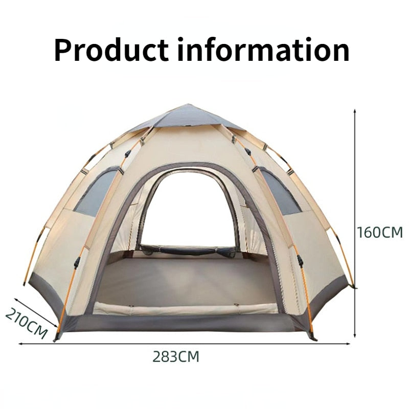 6 person Camping Tent Folding Outdoor Fully Automatic Openg Speed Rain Proof Sunscreen Wilderness Camping Portable - activesportslife