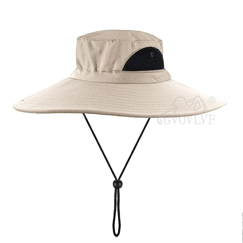 Super Wide Brim Sun Hat UPF50+ UV Protection Waterproof Large Brim Bucket Hat for Fishing Hiking Camping - activesportslife