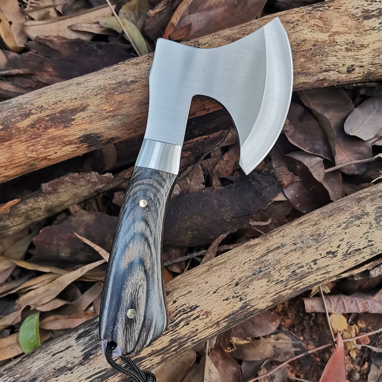 DB Full Tang Sharp Axe Kitchen Bone Knife Camping Survival Axe Stainless Steel Tomahawk Outdoor Tools Hunting Hammered - activesportslife