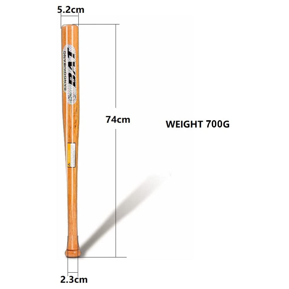 54cm 64cm 74cm 84cm Solid Wood Baseball Bat Professional Hardwood - activesportslife