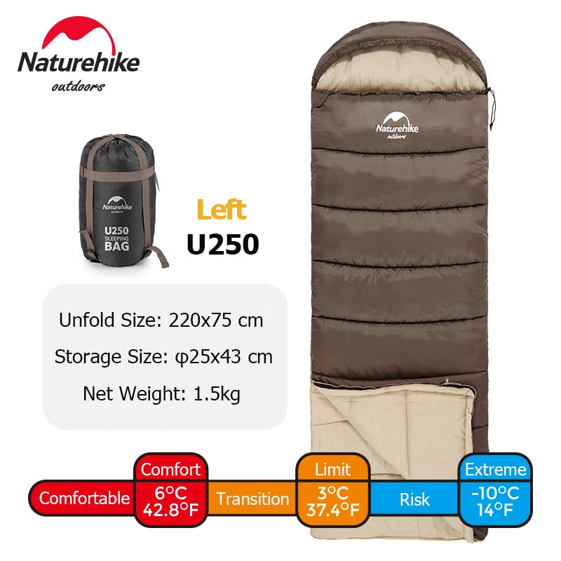 Naturehike Sleeping Bag Ultralight Cotton Sleeping Bag Waterproof Outdoor Camping - activesportslife