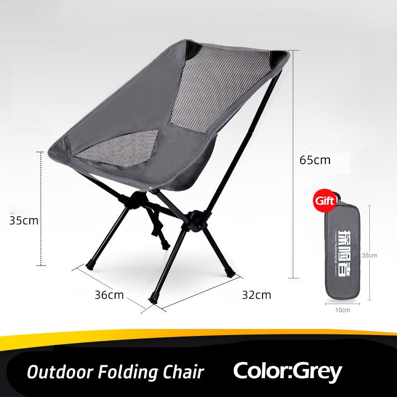 Outdoor Portable Camping Chair Oxford Cloth Folding Ultralight Chair - activesportslife