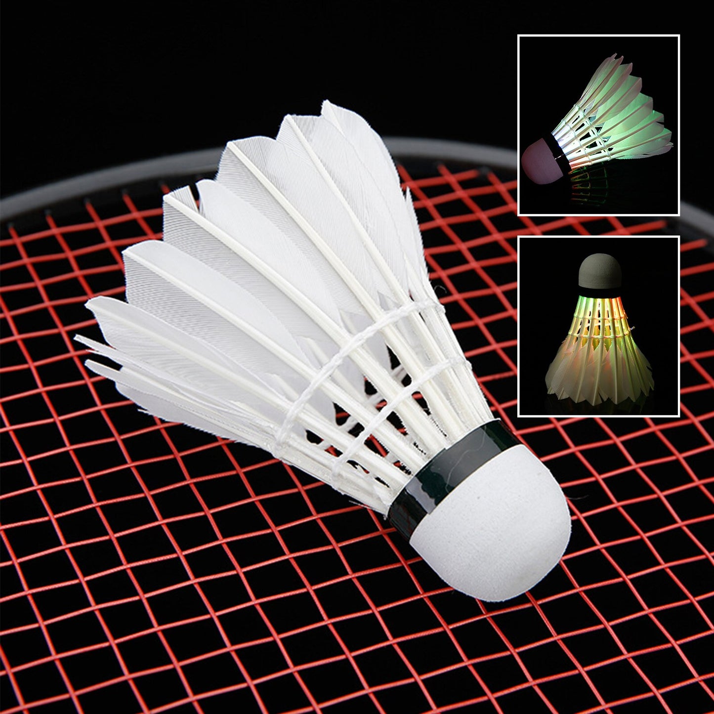 6pcs Badminton Night Colorful LED ShuttleCock