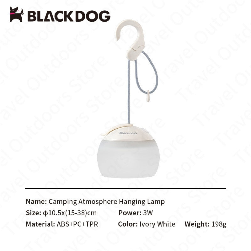 Naturehike Black Dog Outdoor 3W Camping Hanging Lamp 3 Gear Adjustment Waterproof Ipx4 Portable Charging Tent Night Lamp - activesportslife