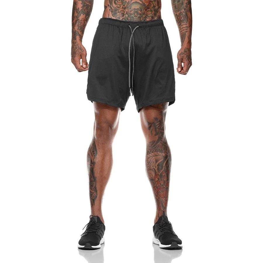 Men's Sport Shorts Double-deck - 2 In 1 - activesportslife