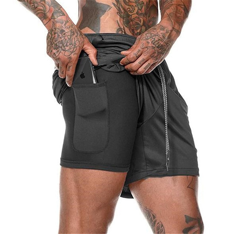 Men's Sport Shorts Double-deck - 2 In 1 - activesportslife