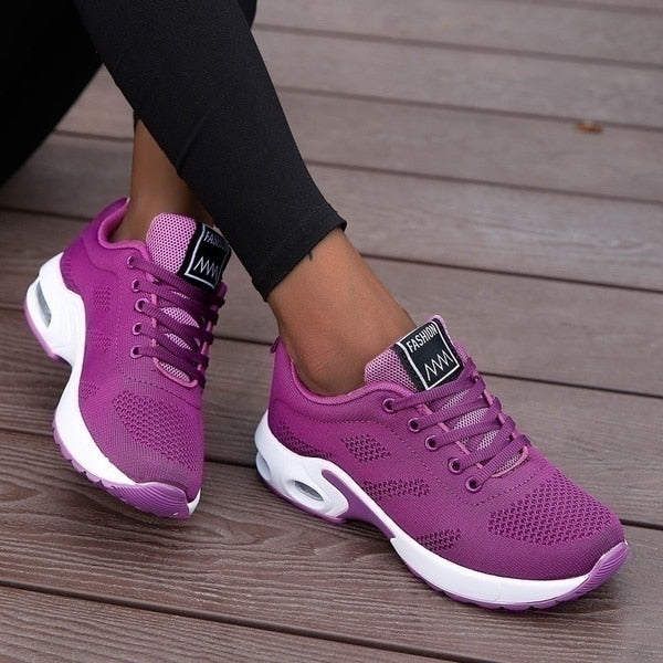 Women Running Shoes Breathable Mesh Light Weight Sports Shoes Casual Walking Tennis - activesportslife