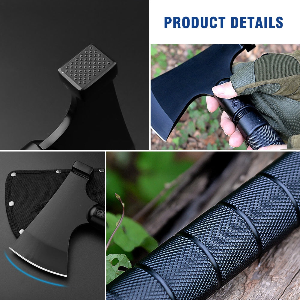 Multi-function Survival Axe Portable Foldable Tactical Tomahawk Outdoor Camping Firewood Chopping Axes Multi Tool Kit - activesportslife