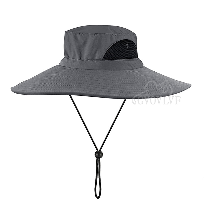 Super Wide Brim Sun Hat UPF50+ UV Protection Waterproof Large Brim Bucket Hat for Fishing Hiking Camping - activesportslife