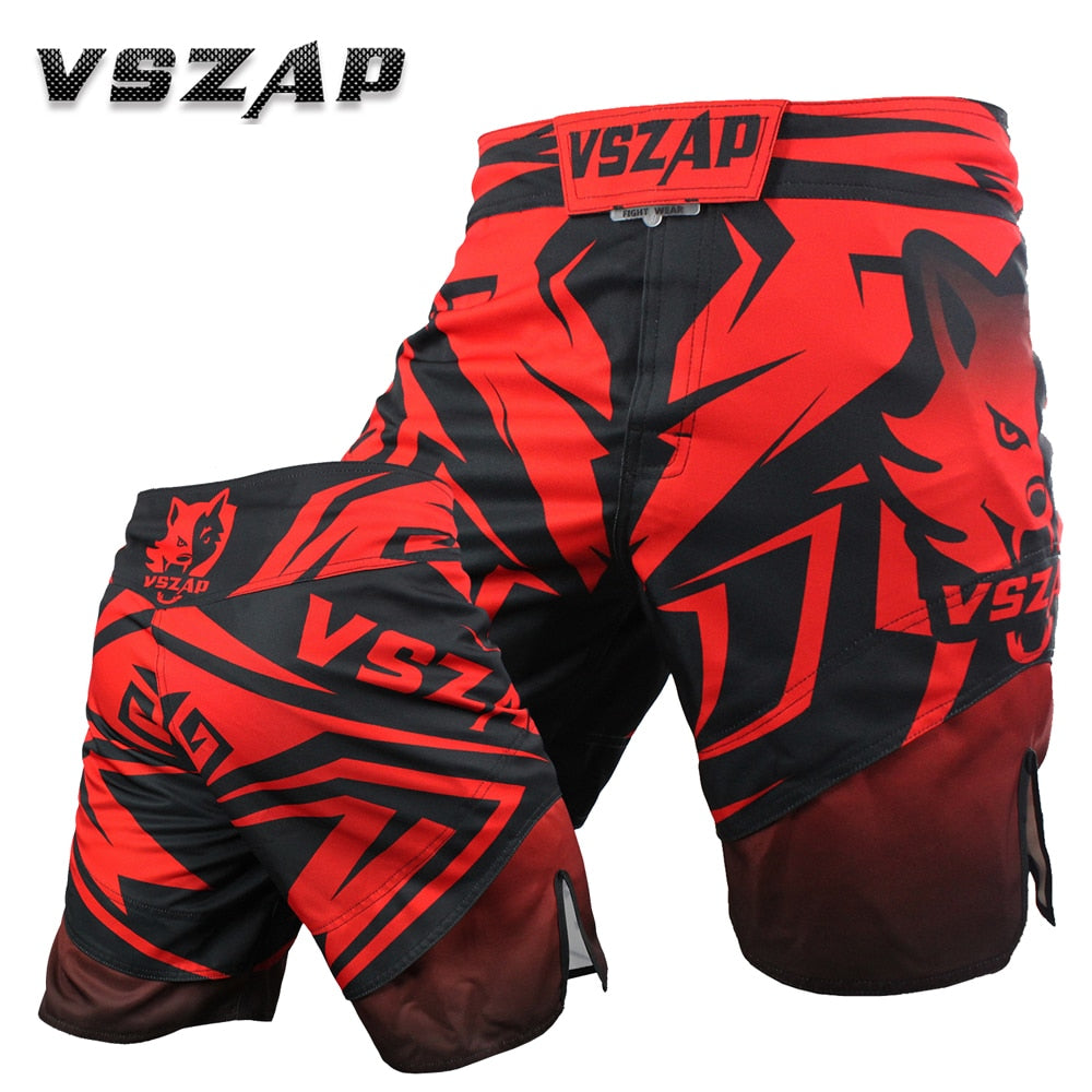 VSZAP SHADOW HUNTER Men's Muay Thai Boxing Shorts MMA Shorts Fight Grappling - activesportslife