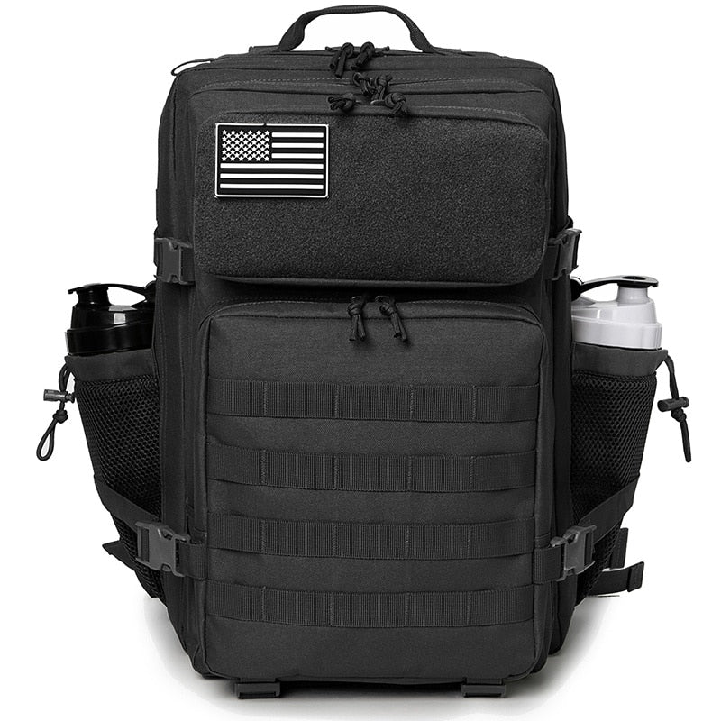 QTQY 50L Military Tactical Backpack Army Bag Hunting MOLLE Backpack GYM For Men EDC Outdoor Hiking Rucksack Witch Bottle Holder - activesportslife